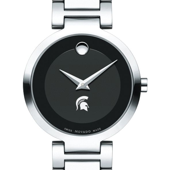 Michigan State University Women's Movado Museum with Steel Bracelet