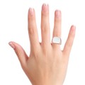 Miami University Sterling Silver Square Cushion Ring - Image 7