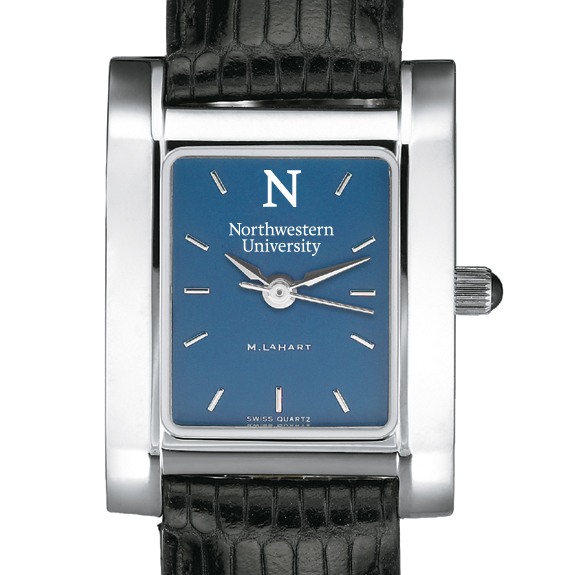 Northwestern Women's Blue Quad Watch with Leather Strap