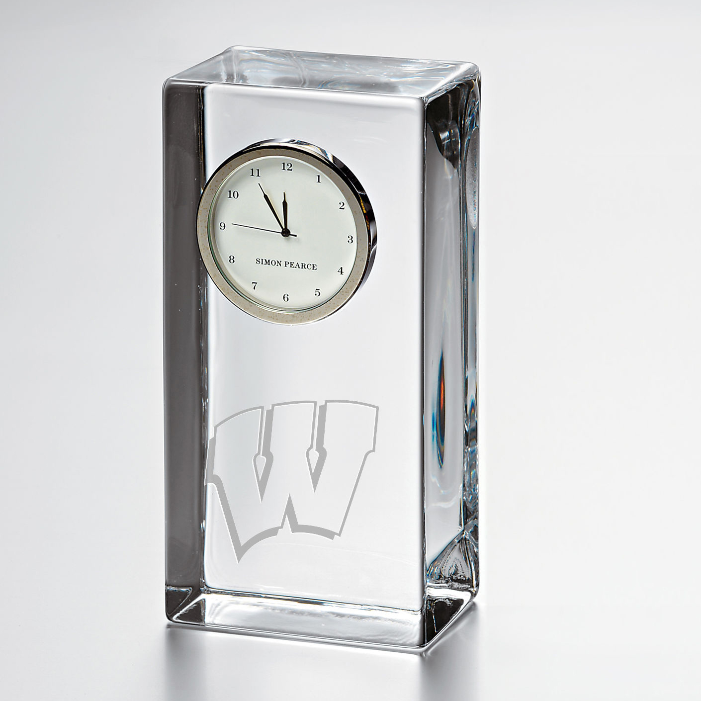Wisconsin Tall Desk Clock by Simon Pearce