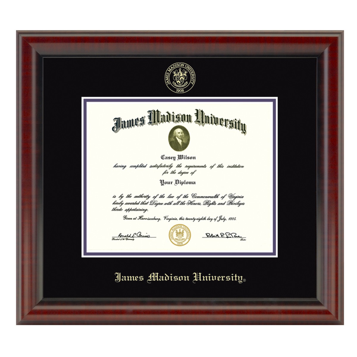 James Madison Diploma Frame, the Fidelitas - Graduation Gift Selection
