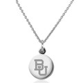 Baylor University Necklace with Charm in Sterling Silver - Image 1