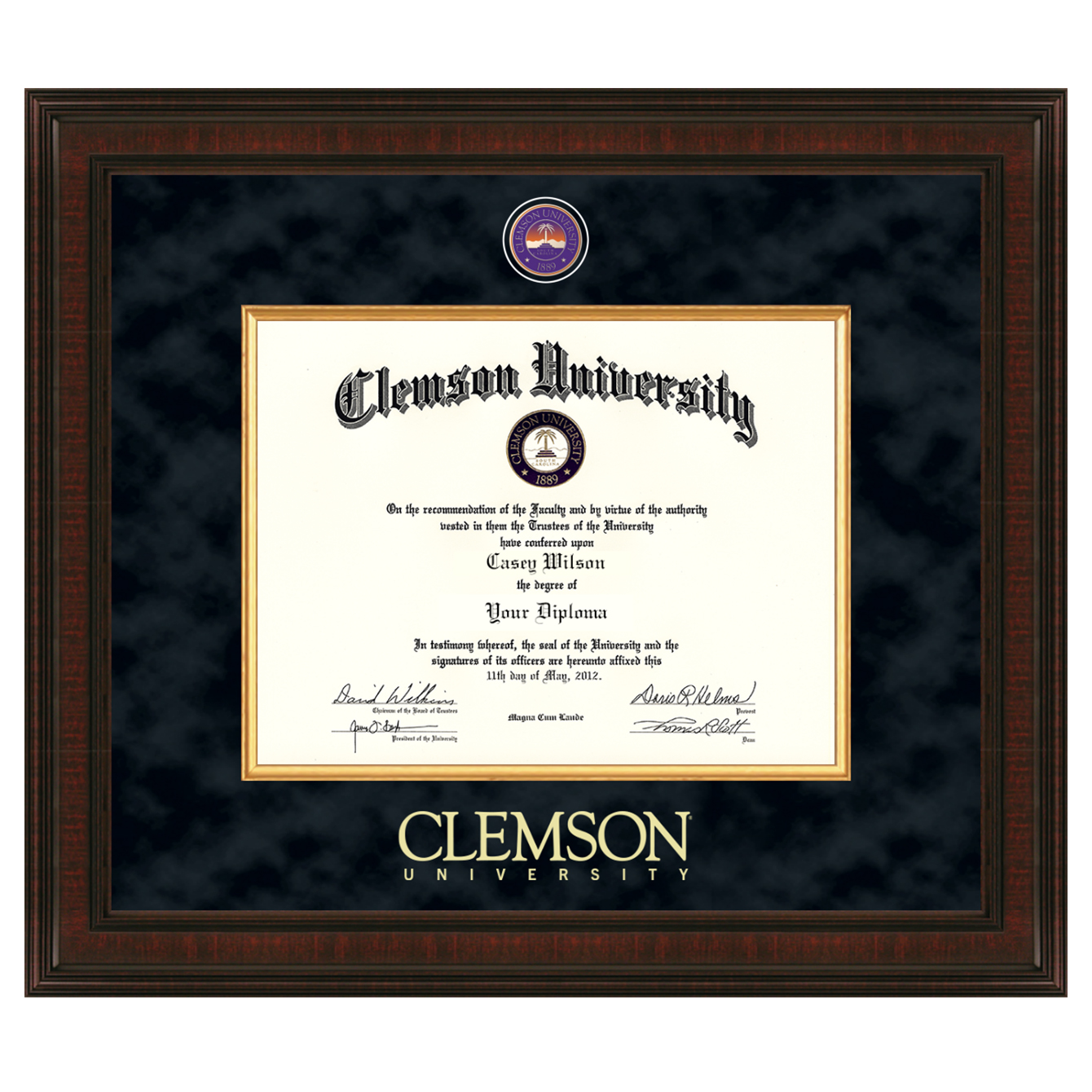Clemson Excelsior Diploma Frame