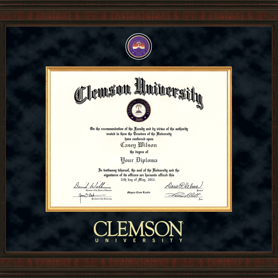 Clemson Diploma Frame Excelsior Graduation Gift