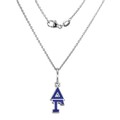 Delta Gamma Sterling Silver Necklace with Greek Letter Charm - Image 1