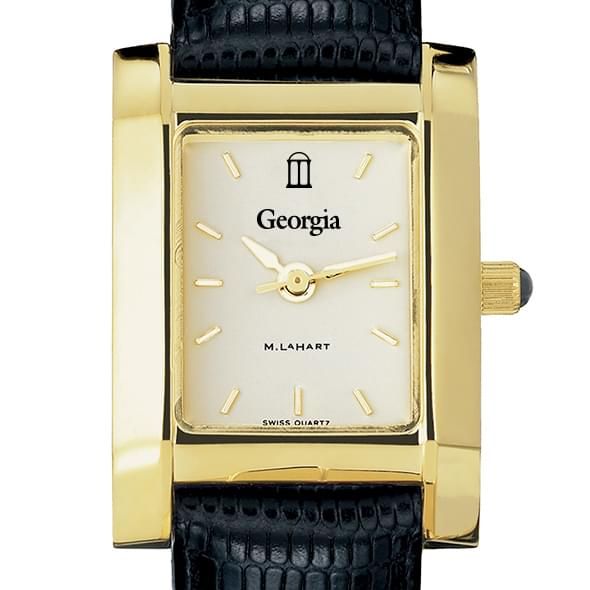 Georgia Women's Gold Quad with Leather Strap