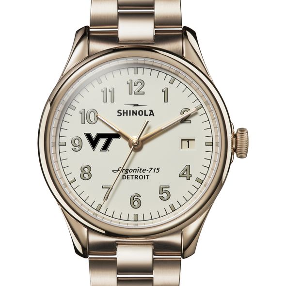 Virginia Tech Shinola Watch, The Vinton 38mm Ivory Dial - Image 1