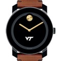 Virginia Tech Men's Movado BOLD with Brown Leather Strap - Image 1