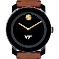 Virginia Tech Men's Movado BOLD with Brown Leather Strap