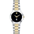 Michigan State Women's Movado Collection Two-Tone Watch with Black Dial - Image 2