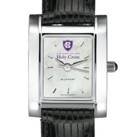 Holy Cross Women's Mother of Pearl Quad Watch Leather Strap