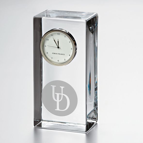 Delaware Tall Glass Desk Clock by Simon Pearce - Image 1
