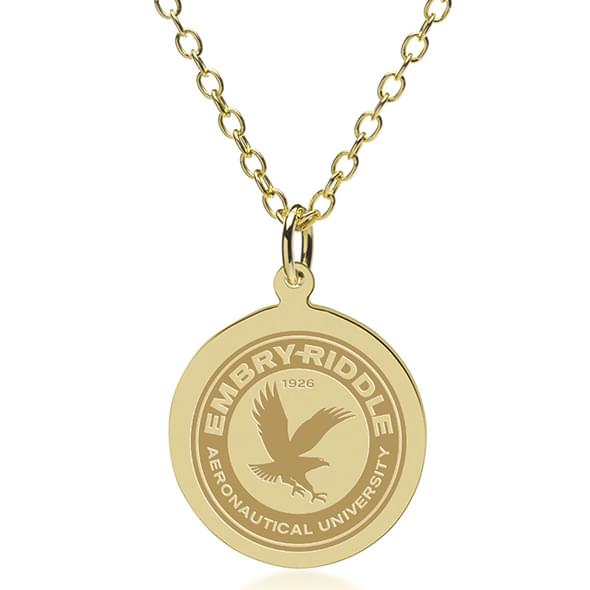 Embry-Riddle 14K Gold Pendant & Chain