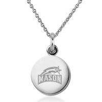 George Mason University Necklace with Charm in Sterling Silver
