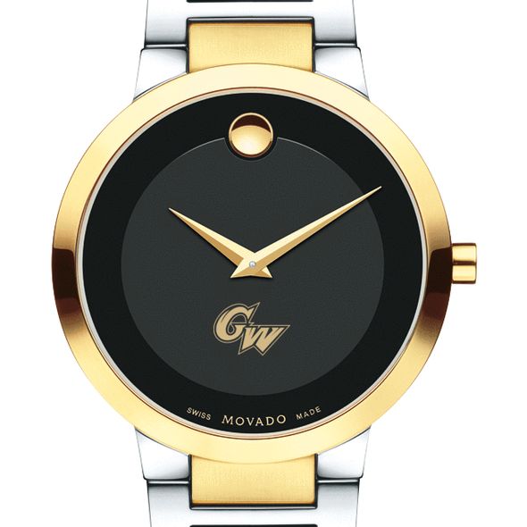 George Washington University Men's Movado Two-Tone Modern Classic Museum with Bracelet