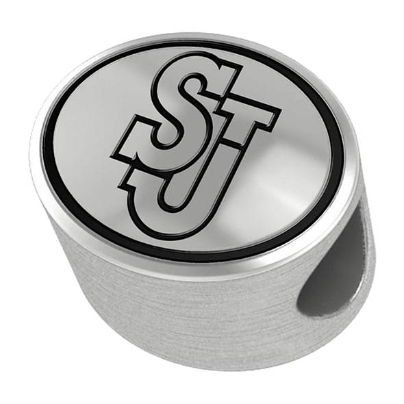St. John's University Enameled Bead in Black