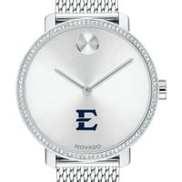 East Tennessee State Women's Movado Bold with Crystal Bezel & Mesh Bracelet