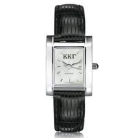 KKG Women's Mother of Pearl Quad Watch with Leather Strap