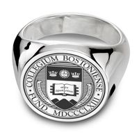 Boston College Sterling Silver Round Signet Ring