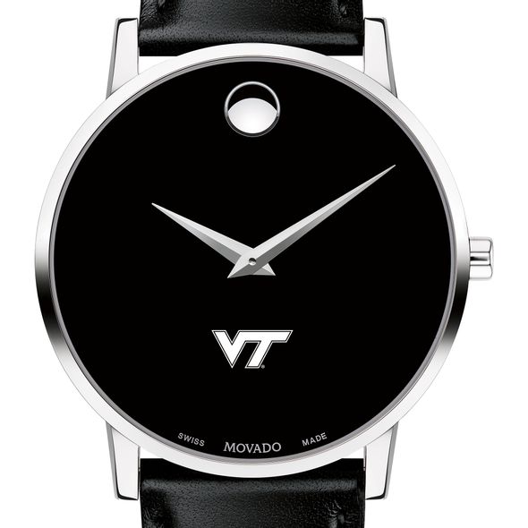 Virginia Tech Men's Movado Museum with Leather Strap - Image 1