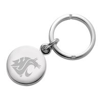 Washington State University Sterling Silver Insignia Key Ring