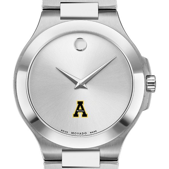 Appalachian State Men's Movado Collection Stainless Steel Watch with Silver Dial - Image 1