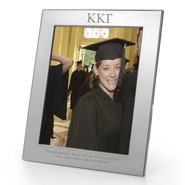 Kappa Kappa Gamma Polished Pewter 8x10 Picture Frame - Image 1
