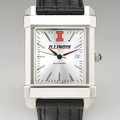 University of Illinois Men's Collegiate Watch with Leather Strap - Image 1
