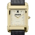 Xavier Men's Gold Quad with Leather Strap - Image 1