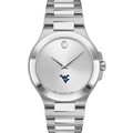 West Virginia Men's Movado Collection Stainless Steel Watch with Silver Dial - Image 2