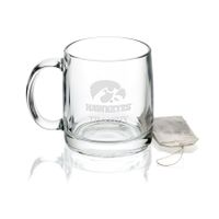 University of Iowa 13 oz Glass Coffee Mug