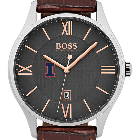University of Illinois Men's BOSS Classic with Leather Strap from M.LaHart