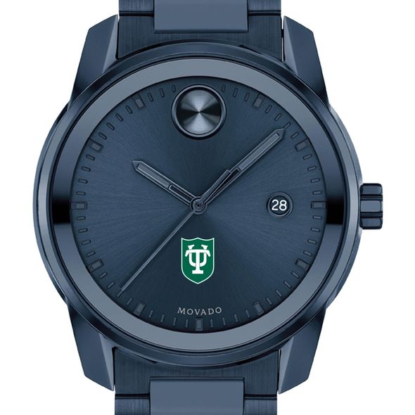 Tulane University Men's Movado BOLD Blue Ion with Date Window
