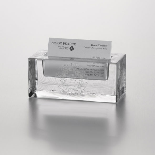Syracuse University Glass Business Cardholder by Simon Pearce