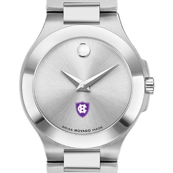 Holy Cross Women's Movado Collection Stainless Steel Watch with Silver Dial - Image 1