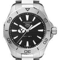 BYU Men's TAG Heuer Steel Aquaracer with Black Dial