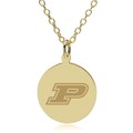 Purdue 14K Gold Pendant & Chain - Image 1
