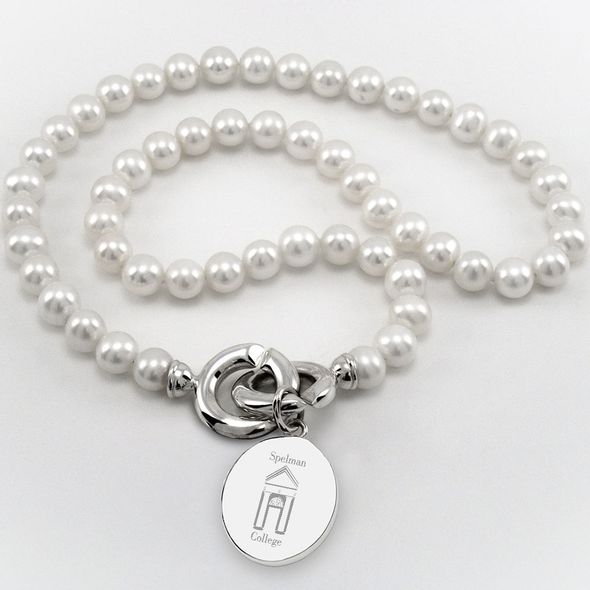 Spelman Pearl Necklace with Sterling Silver Charm - Image 1