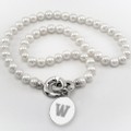 Williams College Pearl Necklace with Sterling Silver Charm - Image 1