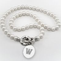 Williams College Pearl Necklace with Sterling Silver Charm