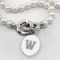 Williams College Pearl Necklace with Sterling Silver Charm - Image 2