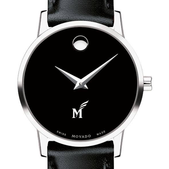 George Mason University Women's Movado Museum with Leather Strap - Image 1