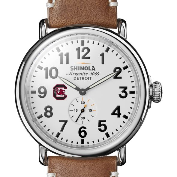 University of South Carolina Shinola Watch, The Runwell 47mm White Dial