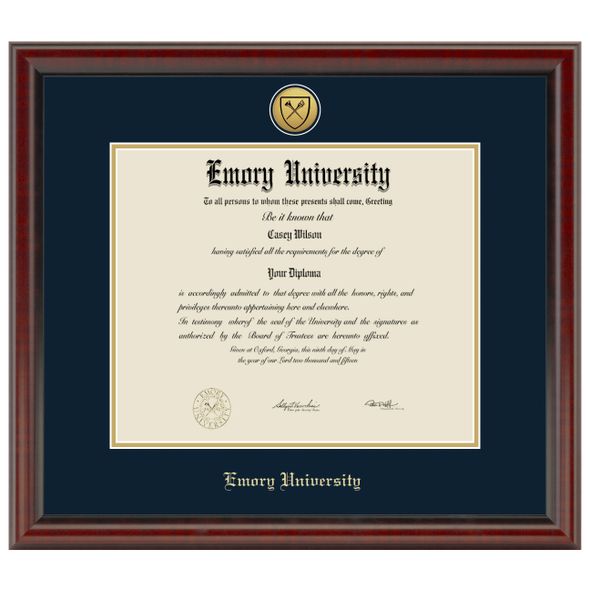 Emory Diploma Frame - Gold Medallion - Image 1