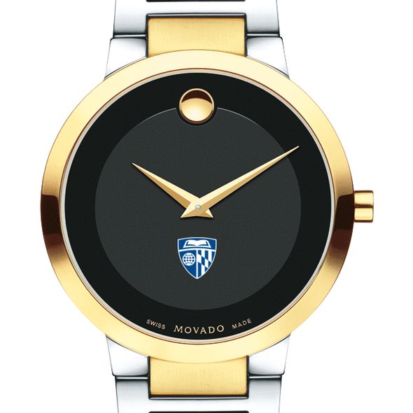 Johns Hopkins University Men's Movado Two-Tone Modern Classic Museum with Bracelet