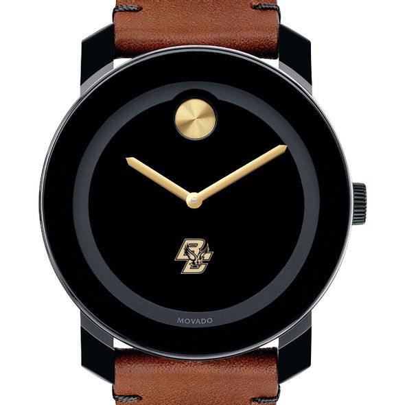 Boston College Men's Movado BOLD with Brown Leather Strap - Image 1