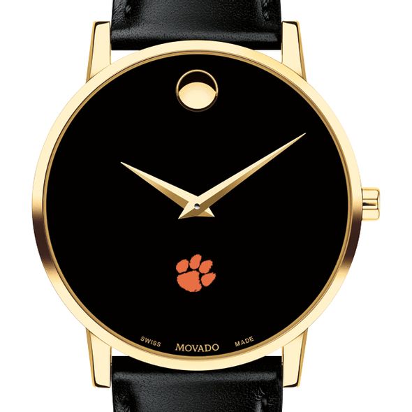 Clemson Men's Movado Gold Museum Classic Leather - Image 1