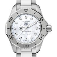 William & Mary Women's TAG Heuer Steel Aquaracer with Diamond Dial