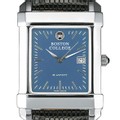 Boston College Men's Blue Quad Watch with Leather Strap - Image 1