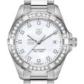 click to view Emory Goizueta Women's TAG Heuer Steel Aquaracer with MOP Diamond Dial & Bezel - Image 1